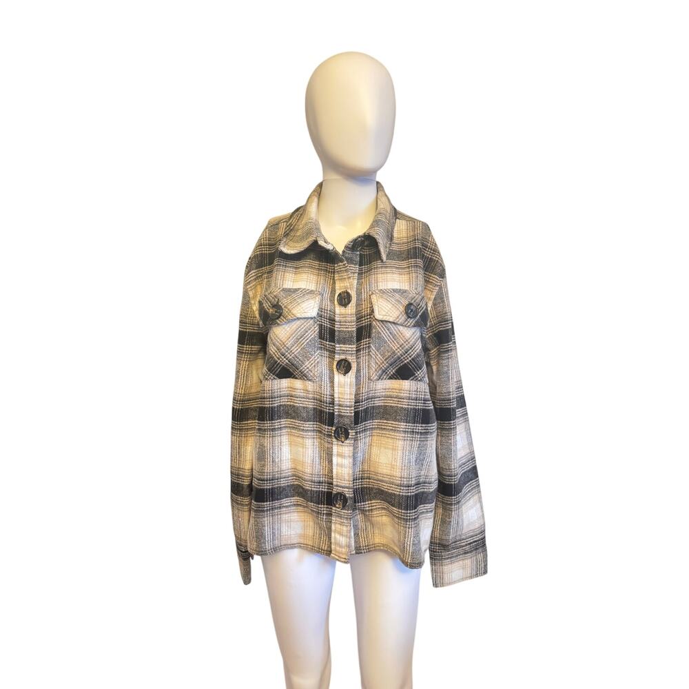 BB Dakota by Steve Madden Women’s Large Plaid Shacket  Shirt Jacket